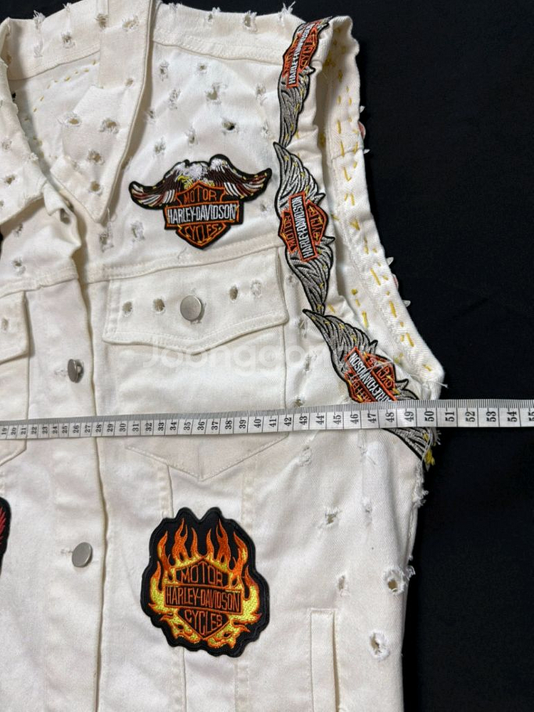 맞춤 제작 Harley Davidson 조끼 100cm--7