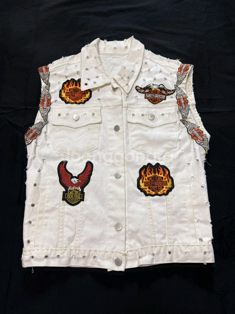 맞춤 제작 Harley Davidson 조끼 100cm--5