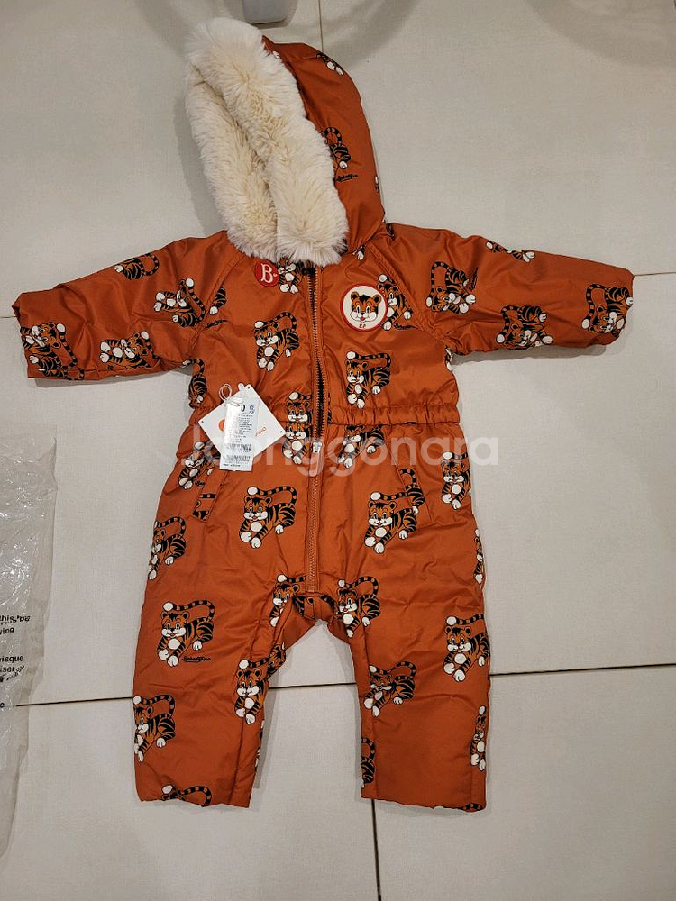 베베드피노 오렌지 스키복 방한복 100--0