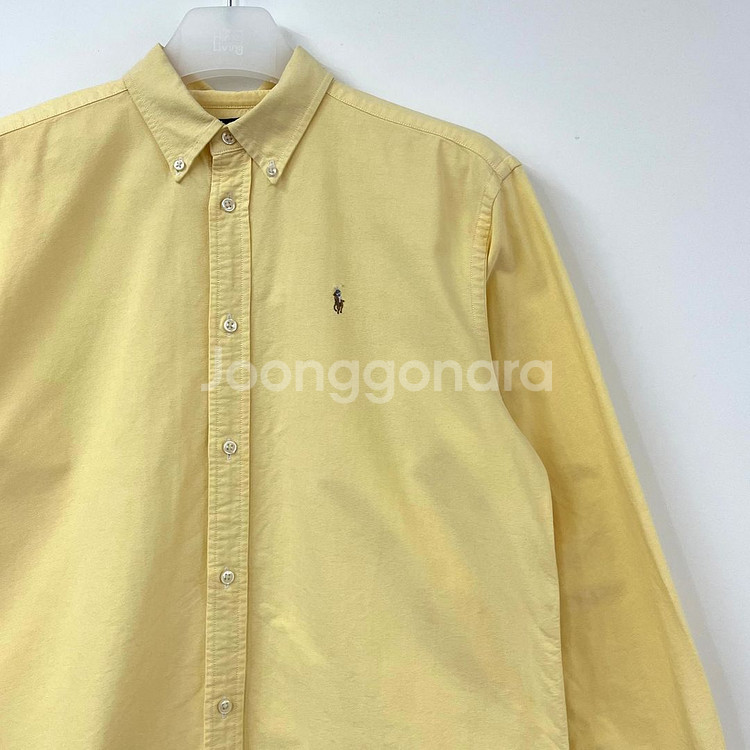 폴로 랄프로렌 코튼 옐로우 옥스포드 셔츠 남방--3
