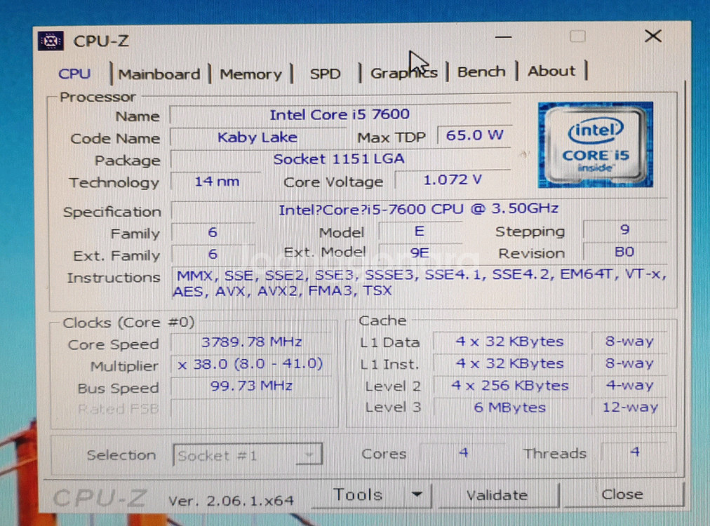 인텔 cpu i5 7600--2