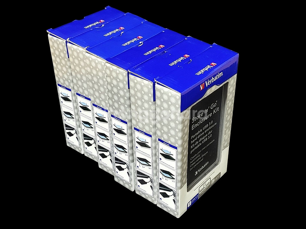 미사용 버바팀 USB 3.0 외장하드 케이스--3