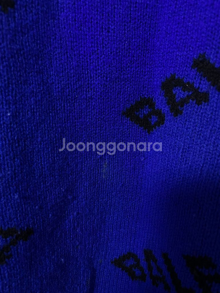 [S] 발렌시아가 멀티로고 니트 블루--2