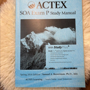 actex soa exam p study manual