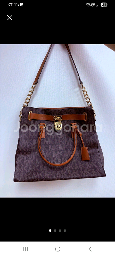 MICHAEL KORS 소가죽도트백 미국구입새거--0