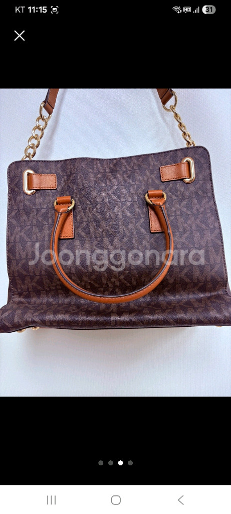 MICHAEL KORS 소가죽도트백 미국구입새거--1