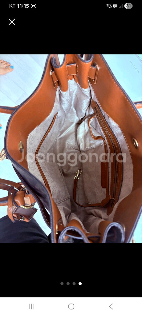 MICHAEL KORS 소가죽도트백 미국구입새거--2