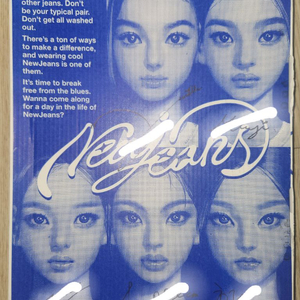 뉴진스 블루북 전멤버 친필싸인씨디