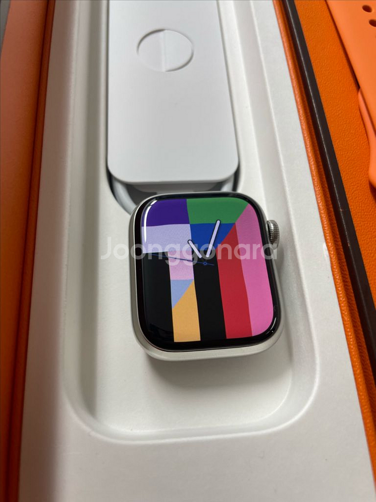 애플워치7에르메스 실버 41mm SSS급--1