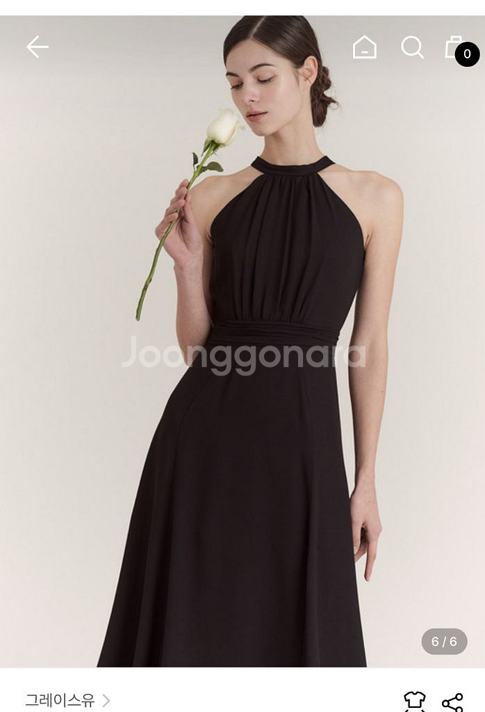 그레이스유 홀터넥 원피스 블랙s--1