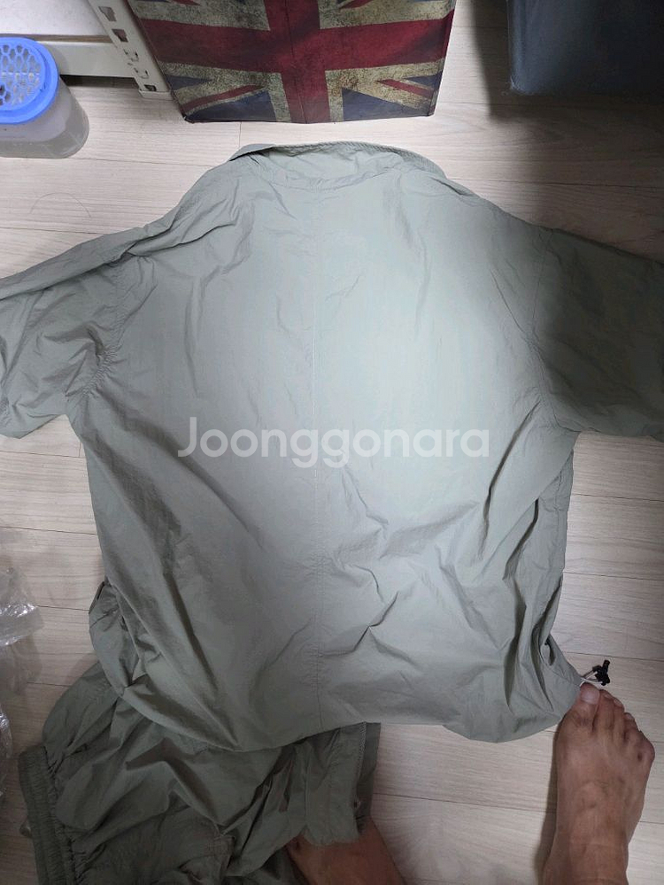 유니폼브릿지 정품 나일론 카키 아노락 셋업 100사이즈--4