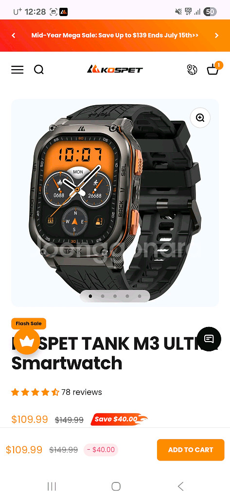 kospet tank M3 ultra 스마트워치--0