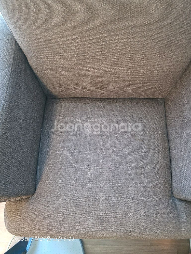 패브릭 1인 소파 쇼파 브라운--1
