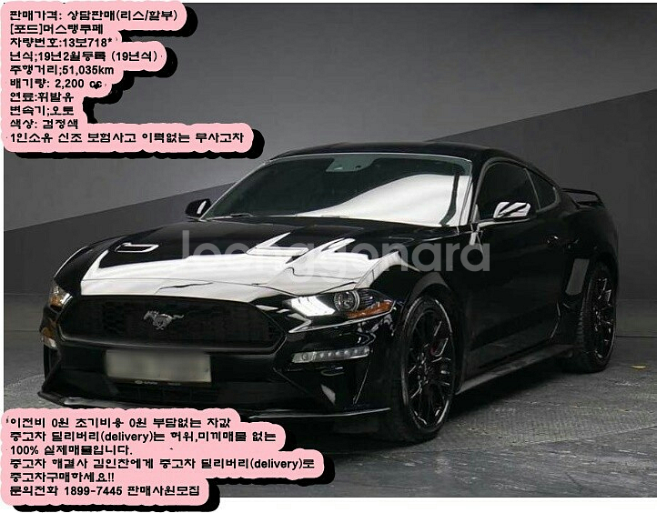 신차와 같은 중고차 [포드]머스탱쿠페 주인을 찾습니다.--0