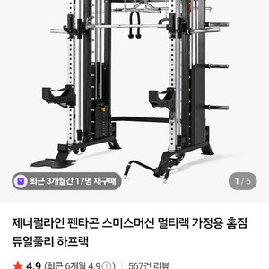 제네럴라인 펜타곤 스미스머신 멀티랙 홈짐 일괄 판매