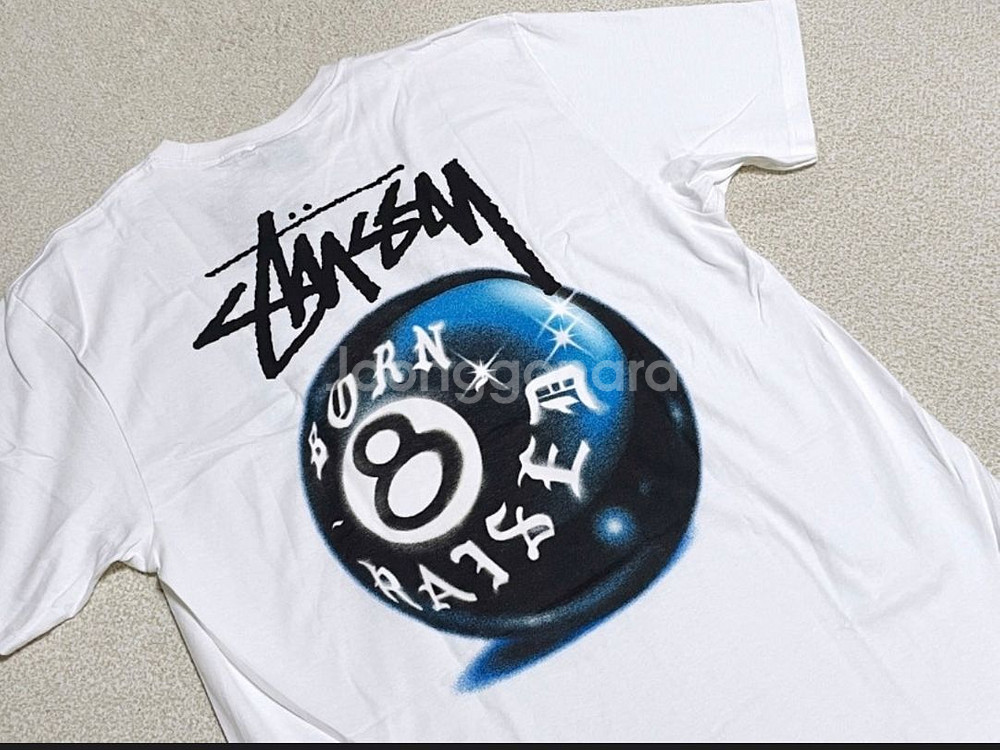 [새상품]스투시 본레이즈드 8볼 반팔 L--3