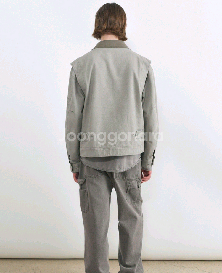 인사일런스 25SS 콘트라스트 워크 자켓 BEIGE--1