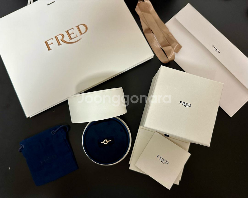 프레드(fred) 프리티 우먼링(18k+다이아 35개)--2