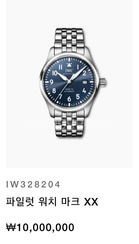 IWC 마크20 청판 브레이슬릿 (+ 러버밴드)--0