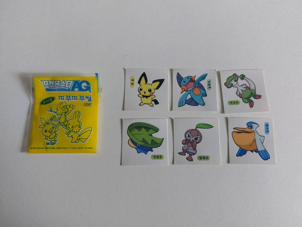 옛날 포켓몬스터AG 몬스터 띠부띠부씰 스티커 팝니다 이미지