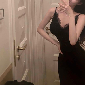 블랙 머메이드레이스원피스