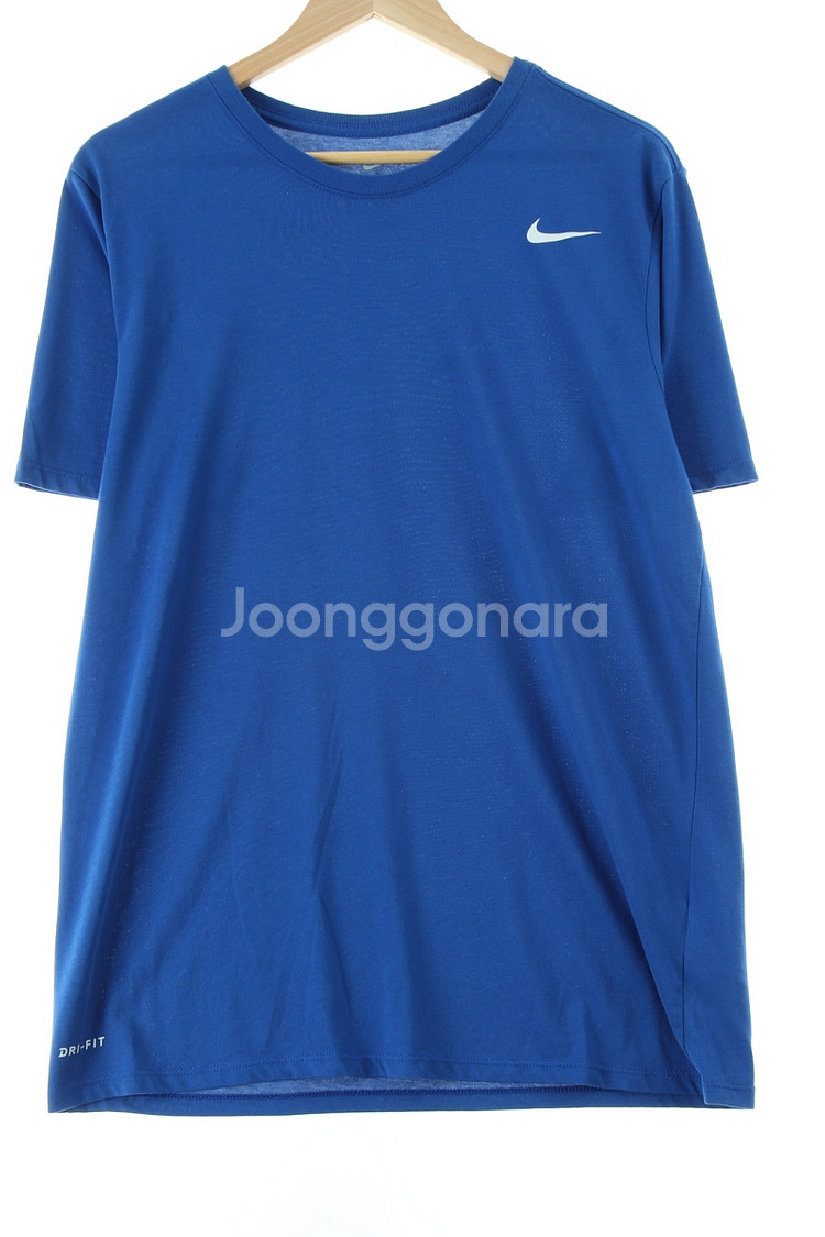 (L-XL) 나이키 반팔 티셔츠 기능성 블루 스우시--0