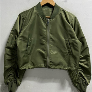 55-66 카키 Ma-1 루즈핏 크롭 항공점퍼