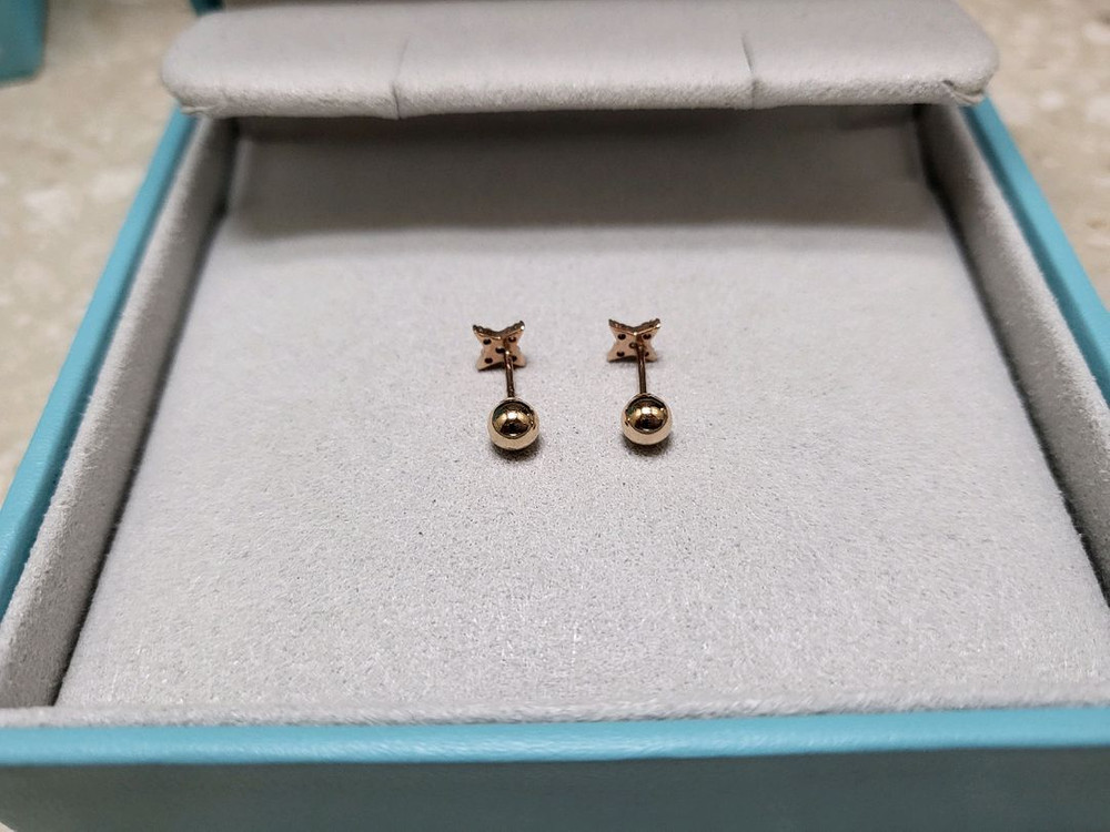 스톤헨지 14k 피어싱(귀걸이)2개(한쌍)--1