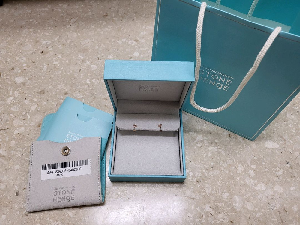 스톤헨지 14k 피어싱(귀걸이)2개(한쌍)--2