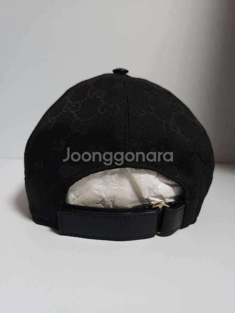 XL 구찌 블랙 GG 모노그램 볼캡 모자 200035--4