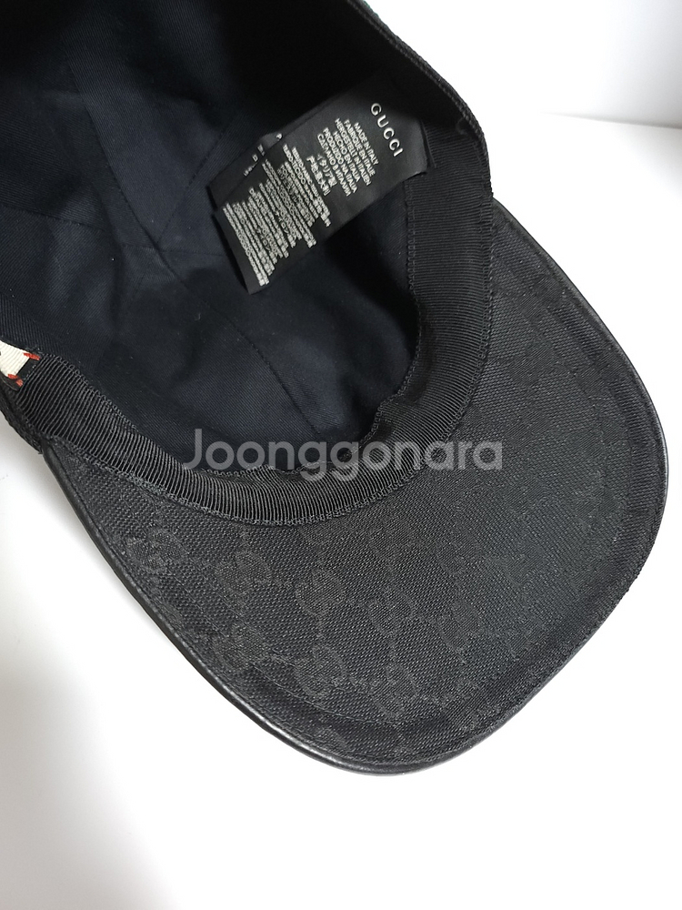 XL 구찌 블랙 GG 모노그램 볼캡 모자 200035--5