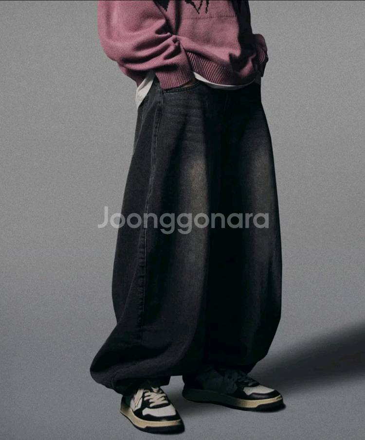 낫포너드 와이드 벌룬데님팬츠 M--0