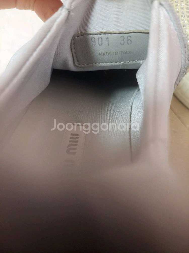 정품)급처상태좋음!미우미우 크리스탈슬립온운동화스니커즈--4