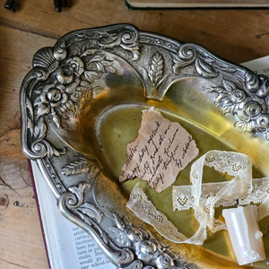 앤틱 실버 오벌 플레이트