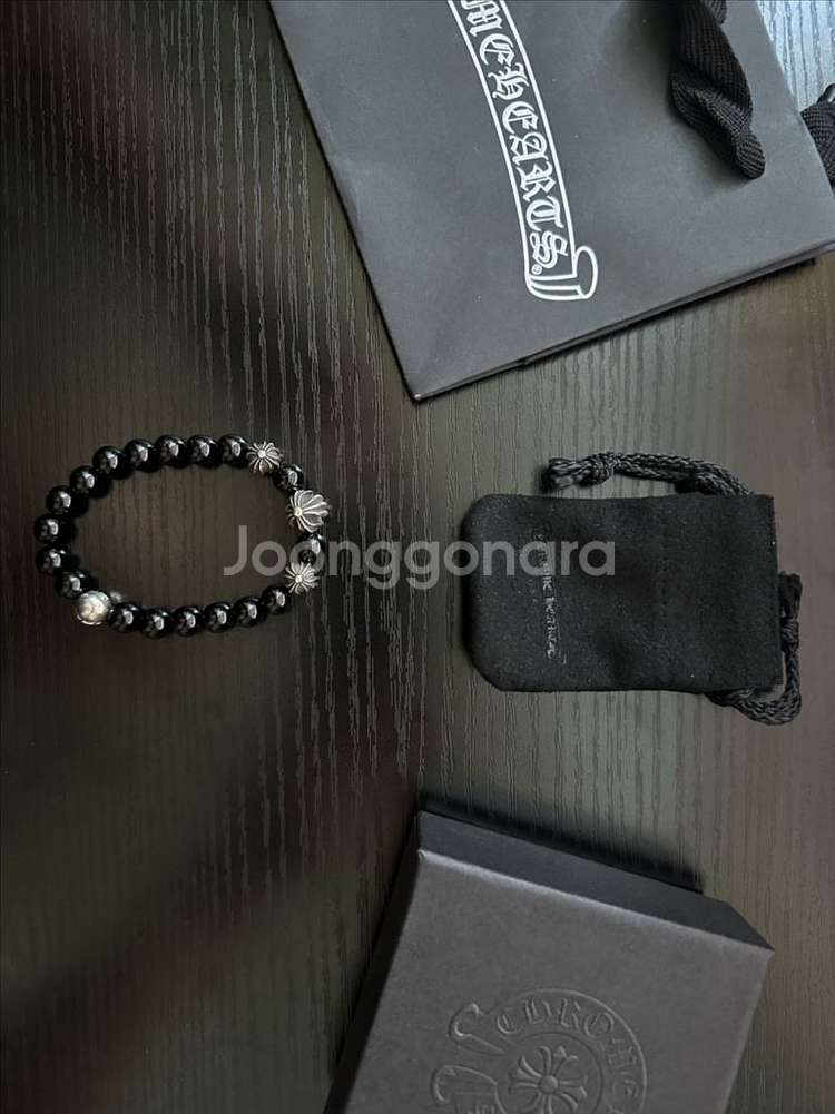크롬하츠 크로스볼 비즈 팔찌--0