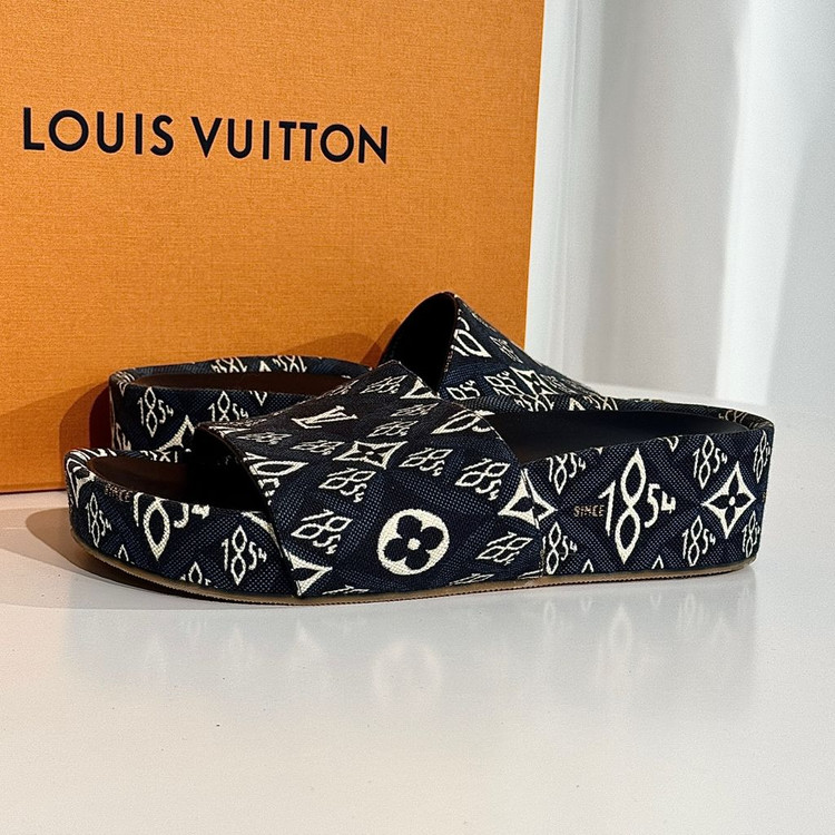 [36.5]루이비통 1854 점보 플랫폼 뮬통굽 슬리퍼 이미지