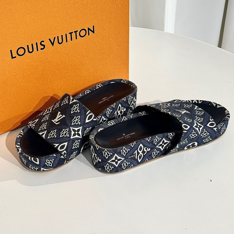 [36.5]루이비통 1854 점보 플랫폼 뮬통굽 슬리퍼 이미지