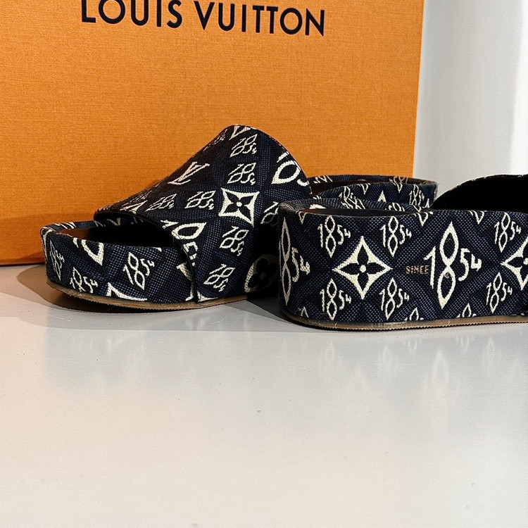 [36.5]루이비통 1854 점보 플랫폼 뮬통굽 슬리퍼 이미지