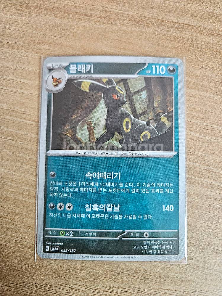 포켓몬카드 블래키--0