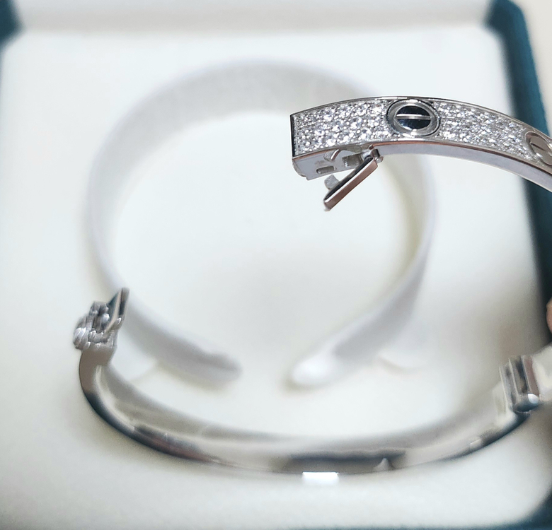 18K 화이트골드 여성팔찌(제작상품) 이미지