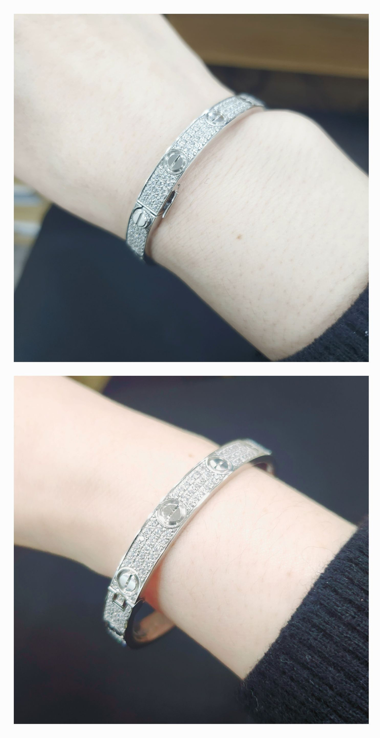 18K 화이트골드 여성팔찌(제작상품) 이미지