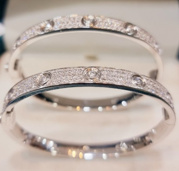 18K 화이트골드 여성팔찌(제작상품) 이미지