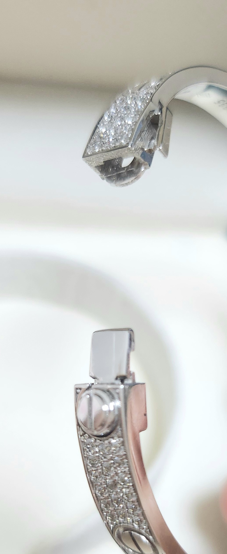 18K 화이트골드 여성팔찌(제작상품) 이미지