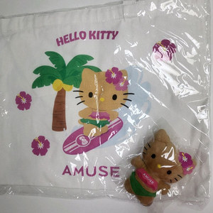 어뮤즈 태닝키티 에코백 + 인형 키링 세트