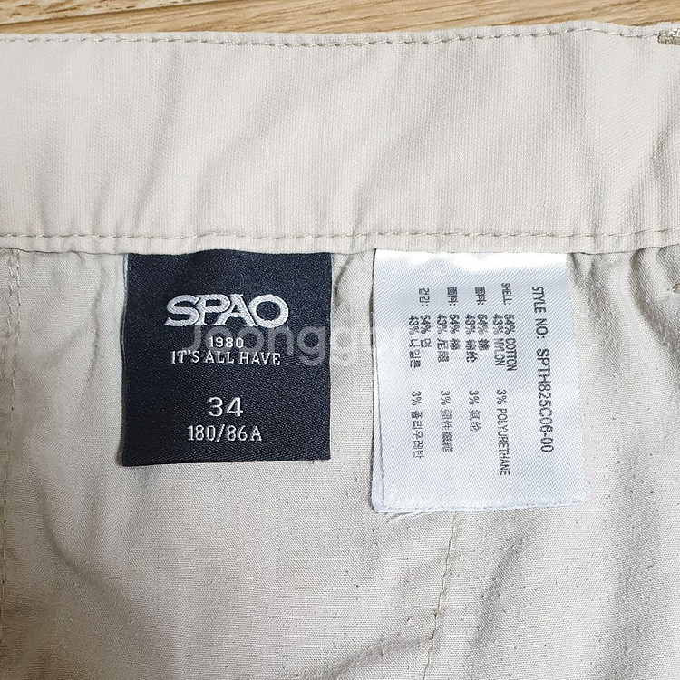 스파오 남성 베이지 반바지 34 L 100--2