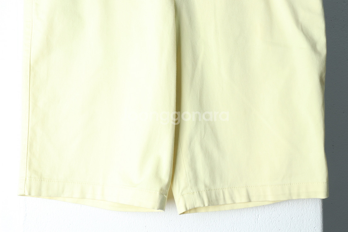 W(L-XL) 라코스테 반바지 팬츠 노랑 면 올드스쿨--3