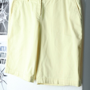 W(L-XL) 라코스테 반바지 팬츠 노랑 면 올드스쿨