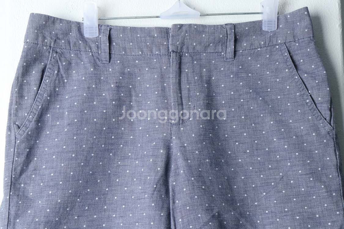 (M) 타미힐피거 반바지 팬츠 린넨 마 도트--2