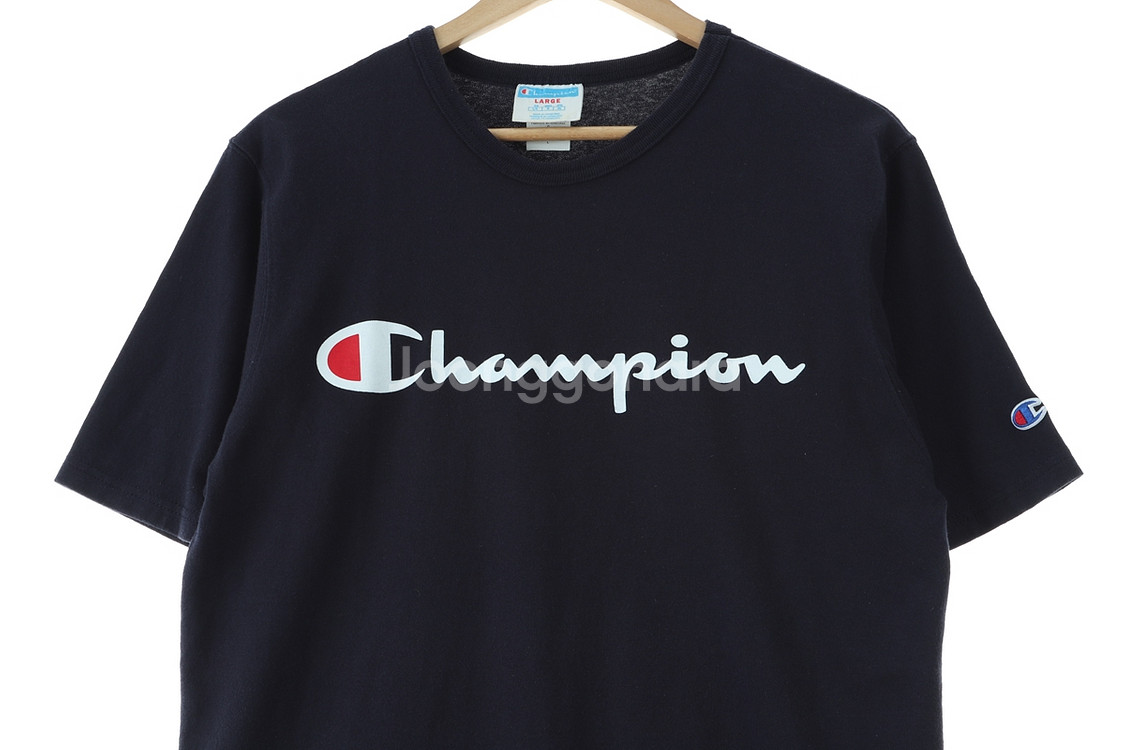 (L-XL) 챔피온 반팔 티셔츠 년대 빅로고--1