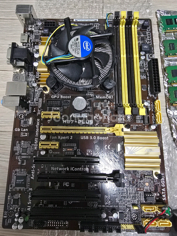 I7 4770 cpu + h87-plus 메인보드 +--1